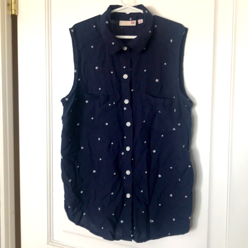 SO sleeveless blouse